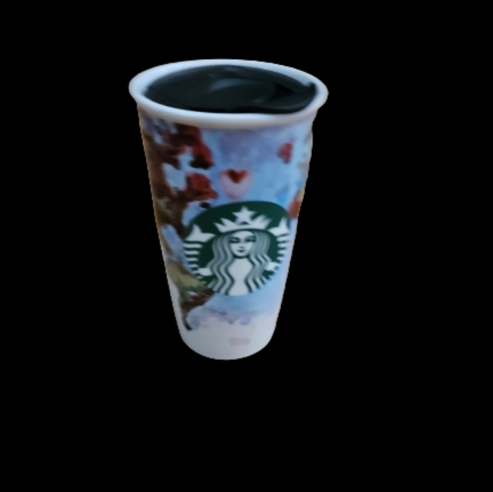 Starbucks Coffee Barista Shelby Kregel Watercolor World Map 12 Oz Ceramic Mug